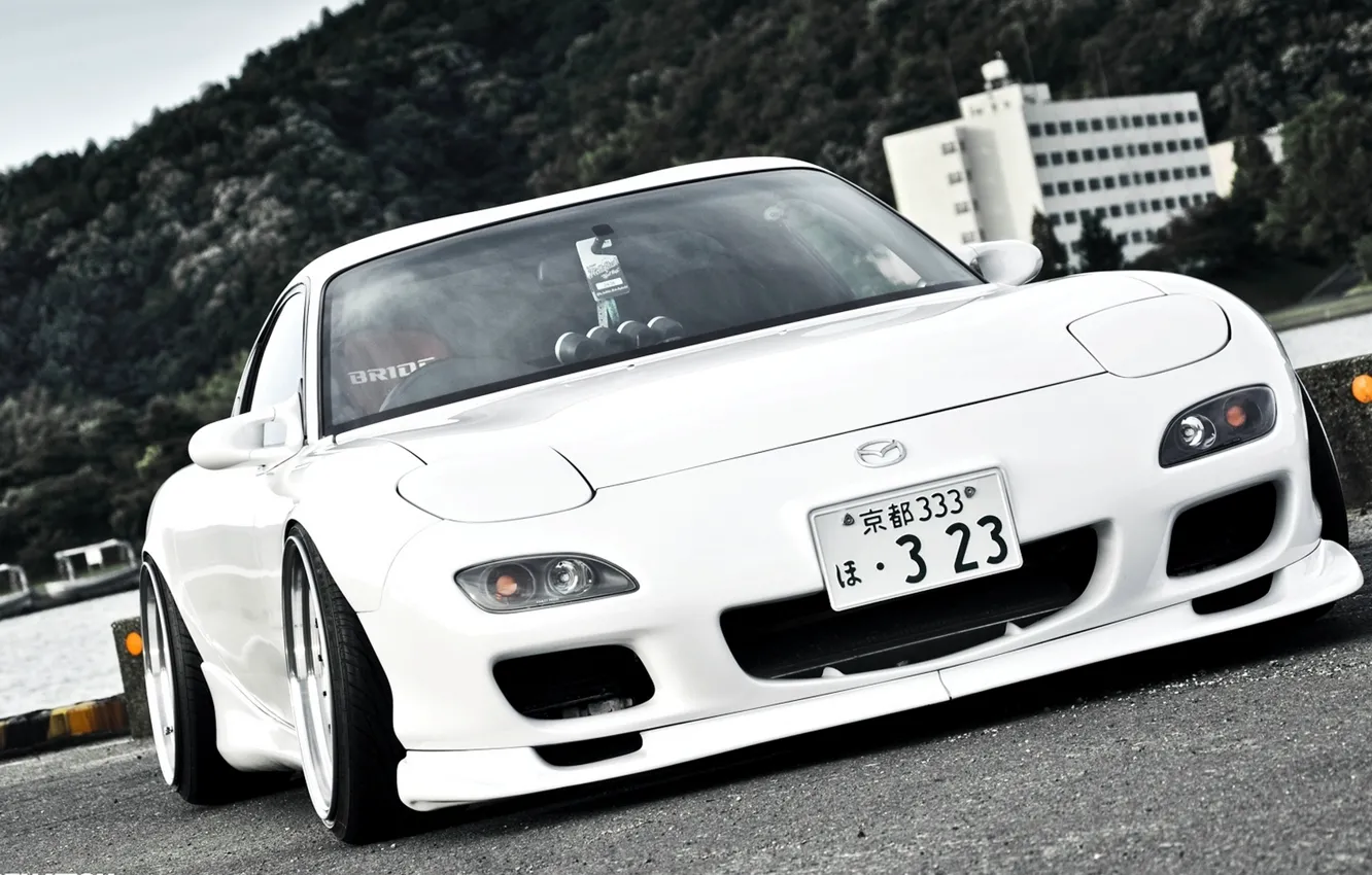 Photo wallpaper Japan, Machine, Tuning, Mazda, White, Japan, Mazda, Car