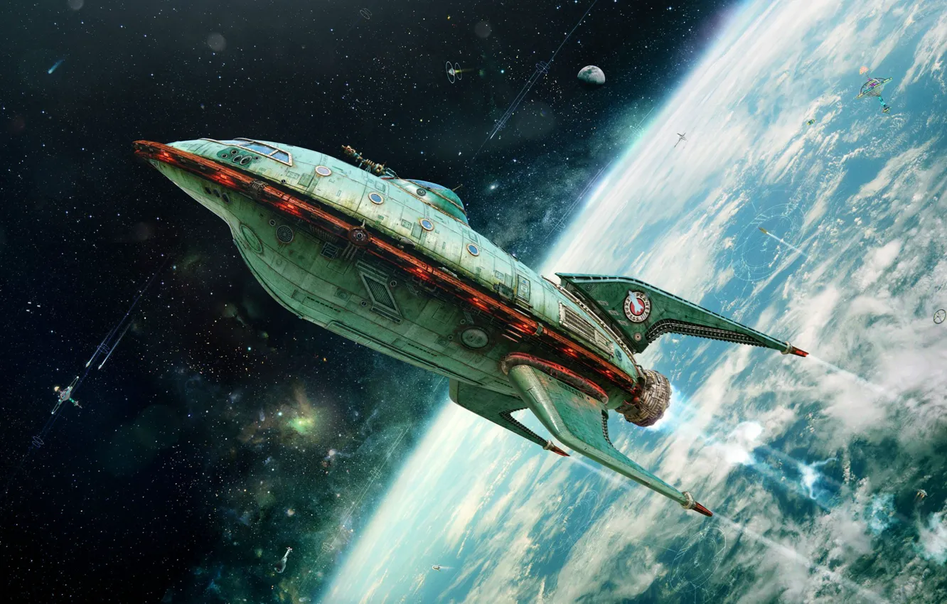 Photo wallpaper Futurama, Design, spacecraft, more realistic