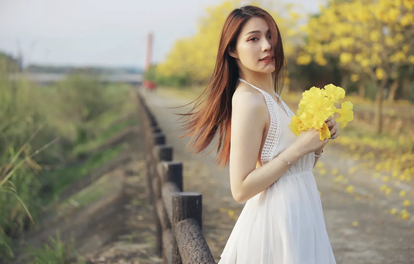 Photo wallpaper summer, look, girl, model, dress