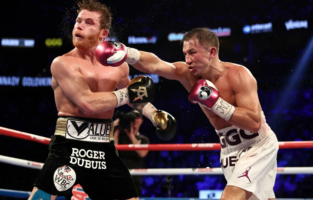 Photo wallpaper boxing, Gennady Golovkin, GGG, Canelo, Saul Alvarez