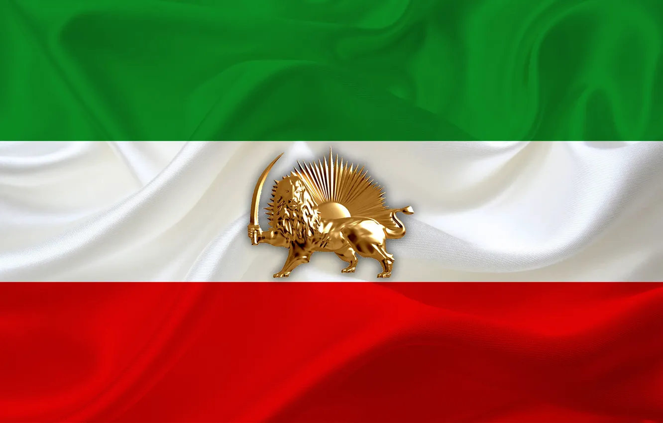 Photo wallpaper flag, iran, mek, ncri, lion-and-sun, pmoi, old-flag-iran