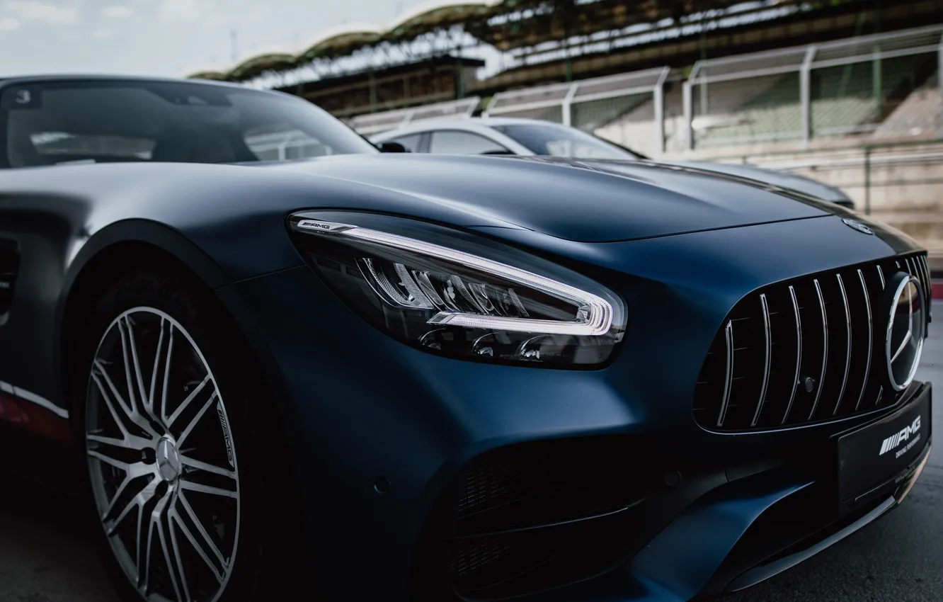 Photo wallpaper black, Mercedes-AMG GT, sports car