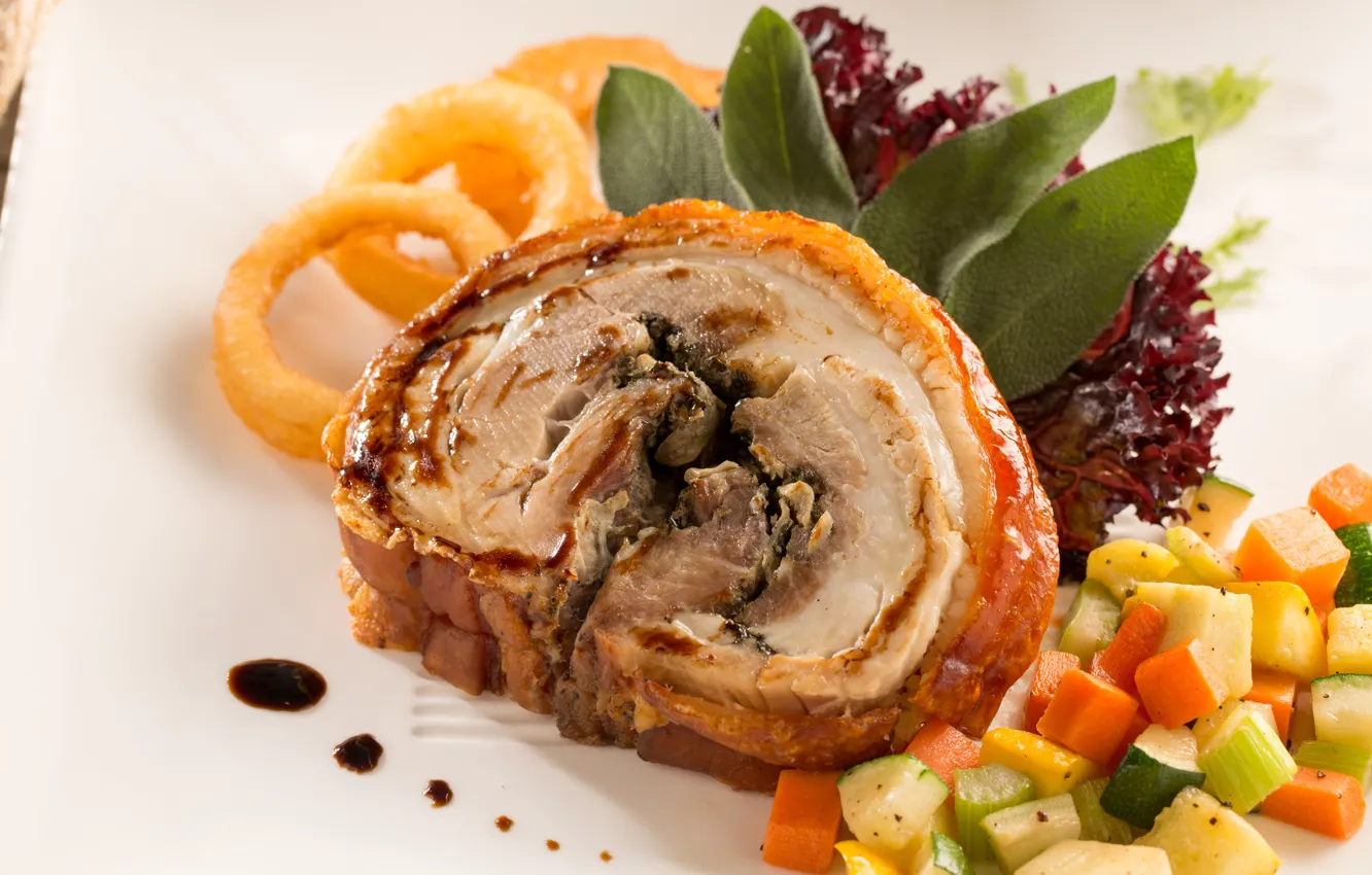 Photo wallpaper food, vegetables, roll