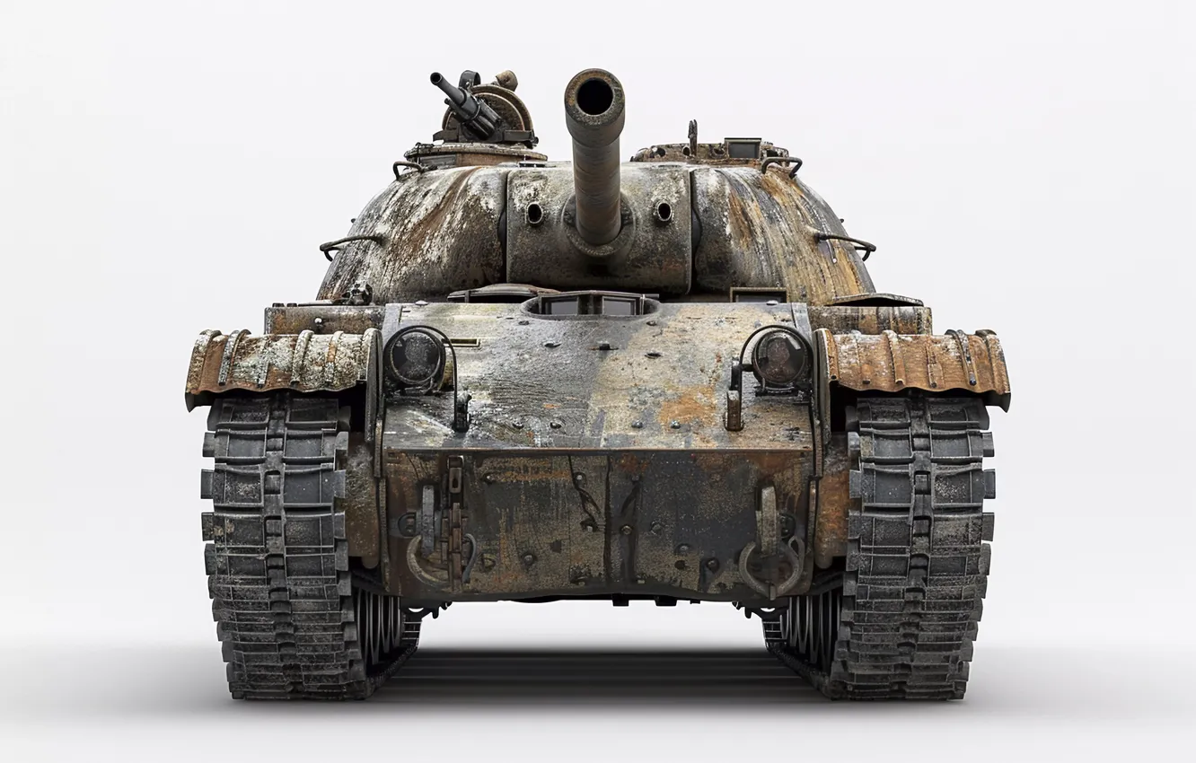 Photo wallpaper tank, front, light background, digital art, AI art, The Art of Artificial Intelligence, neural network