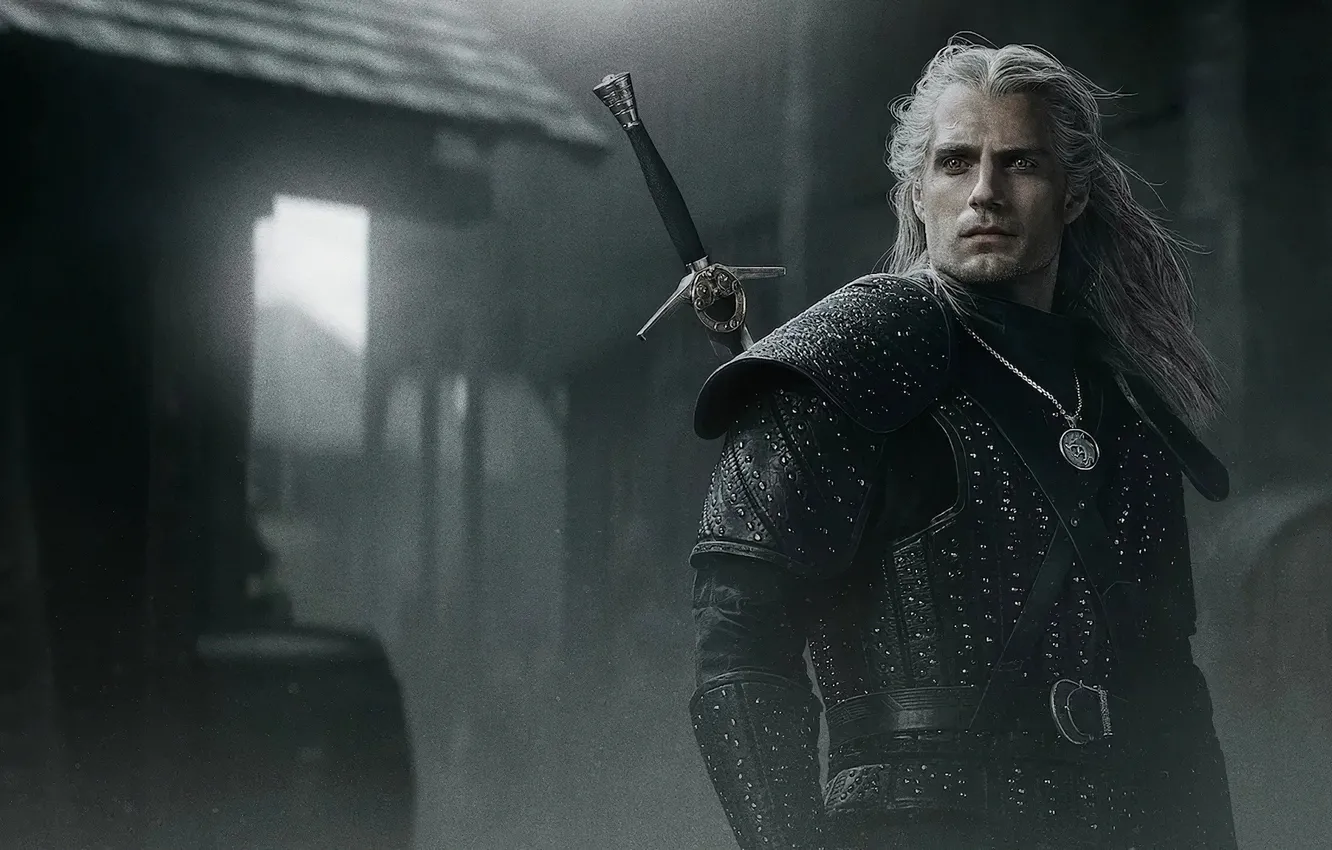 Photo wallpaper look, hero, male, The Witcher, The Witcher, Geralt, Henry Cavill, Netflix