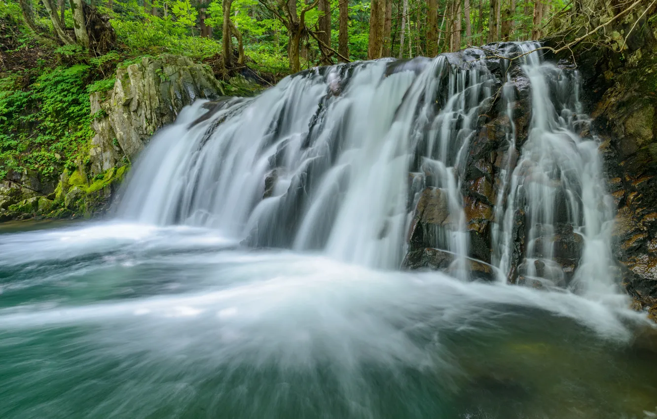 Photo wallpaper water, waterfall, stream