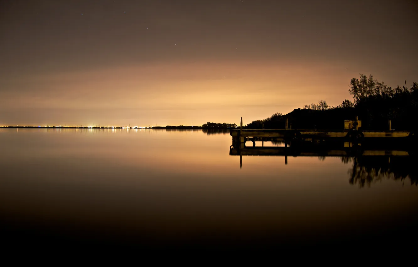 Photo wallpaper water, photo, Wallpaper for desktop, night landscapes