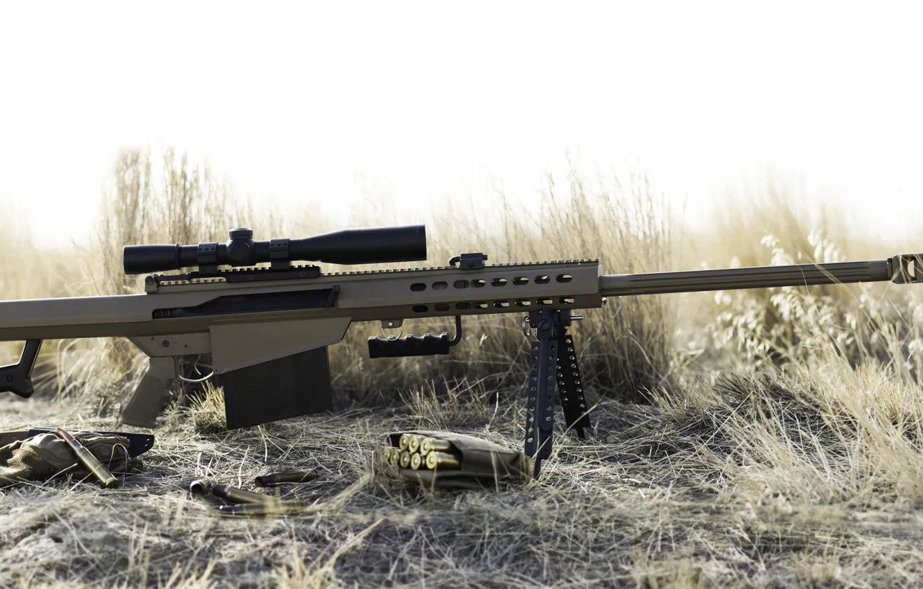 Photo wallpaper rifle, Barrett, sniper, self-loading, heavy, 82A1