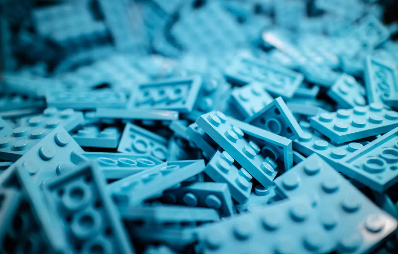 Photo wallpaper blue, bricks, Lego