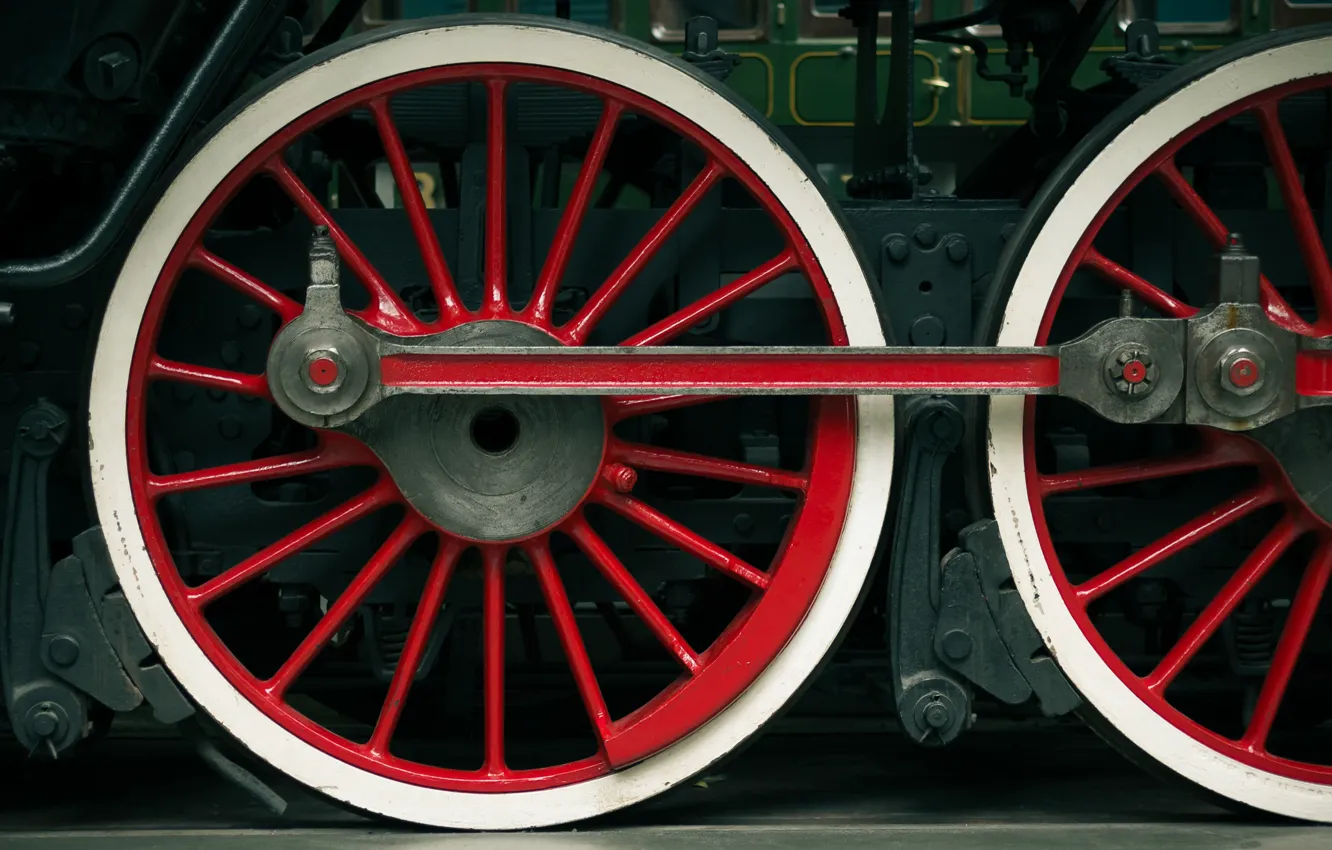 Photo wallpaper macro, the engine, wheel, locomotive