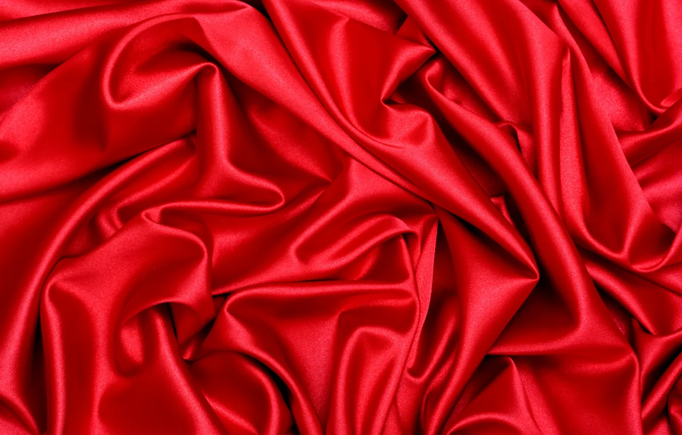 Photo wallpaper red, fabric, folds