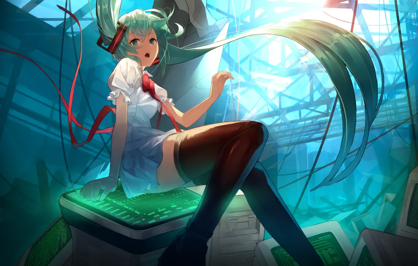 Photo wallpaper vocaloid, hatsune miku, art, Jandy