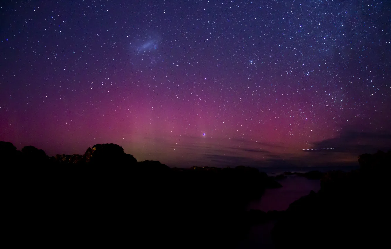 Photo wallpaper space, stars, night, the universe