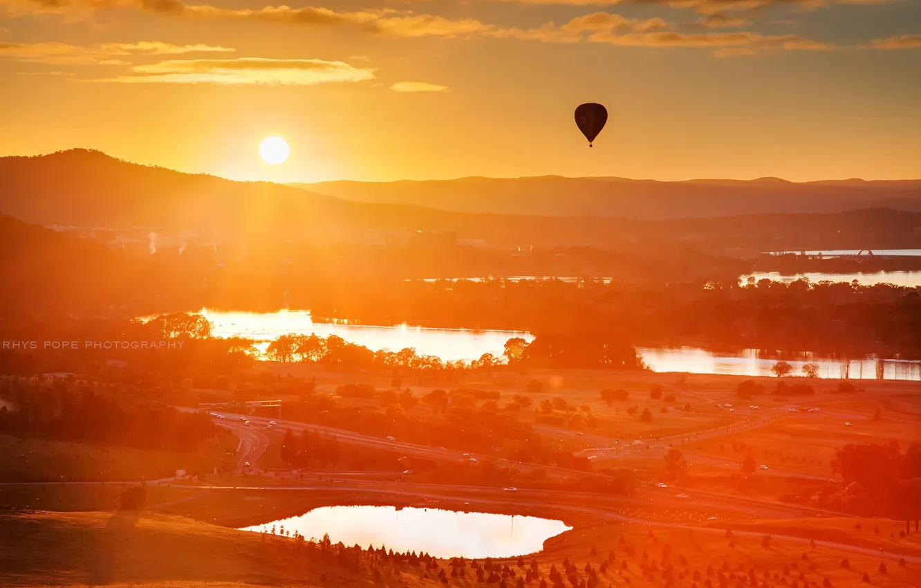 Photo wallpaper Australia, balloon, canberra