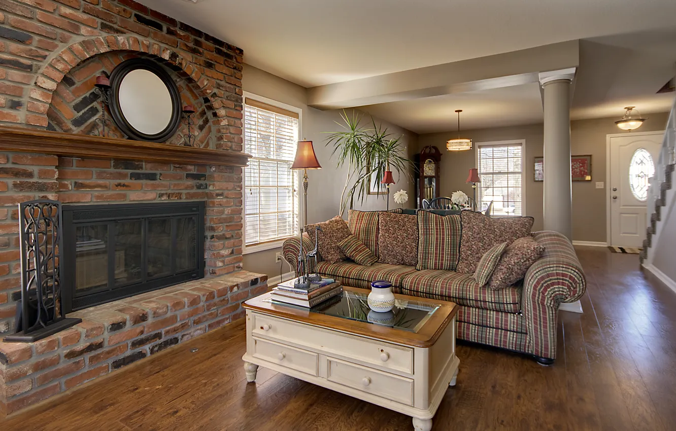 Wallpaper style, interior, villa, living space for mobile and desktop