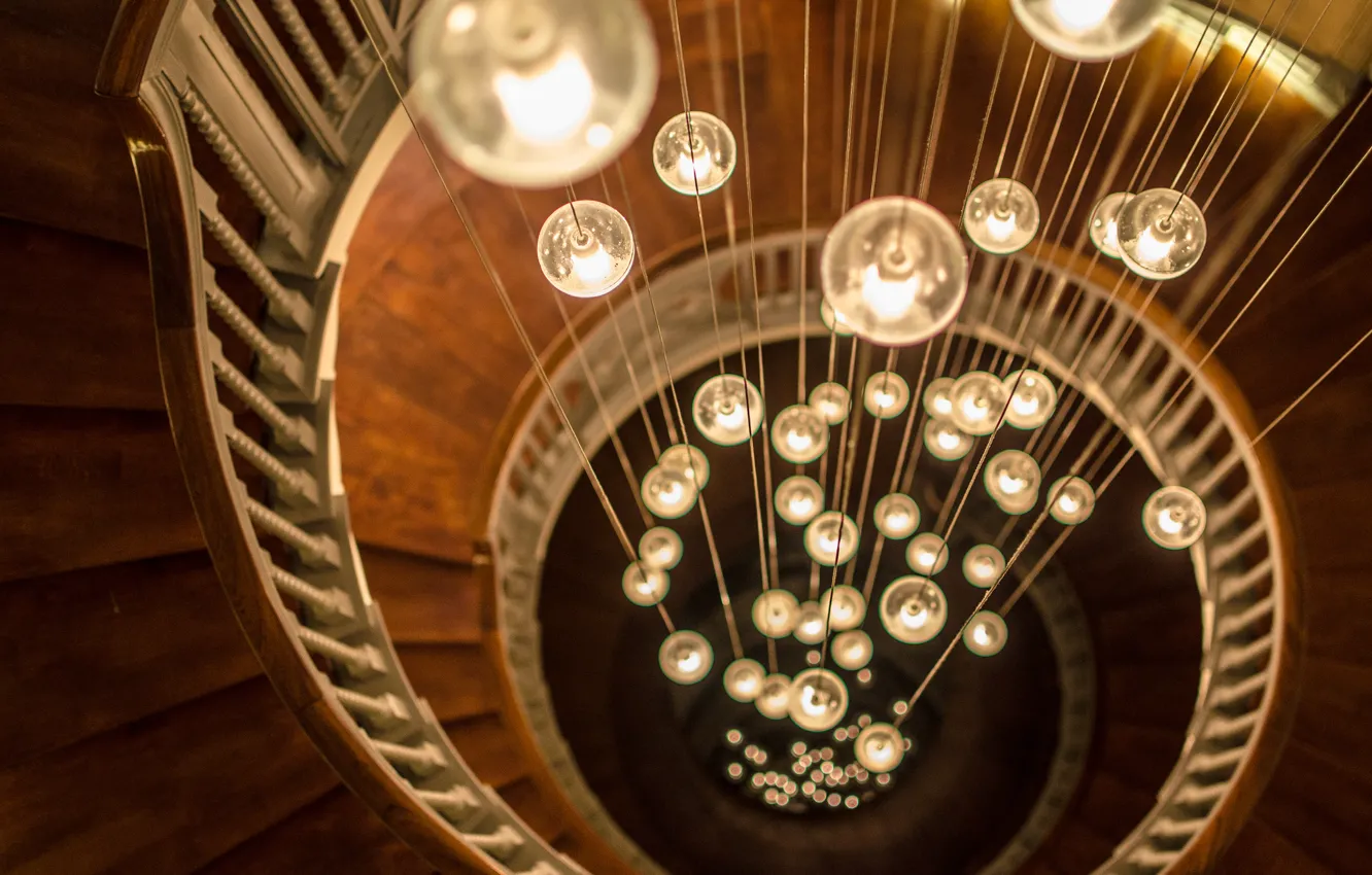 Photo wallpaper light, lamp, ladder, light bulb