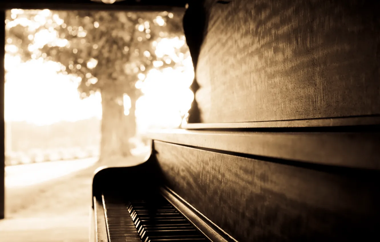 Photo wallpaper music, background, piano