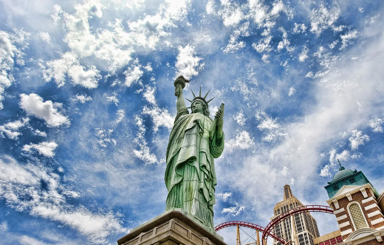 Photo wallpaper The sky, USA, America, The Statue Of Liberty