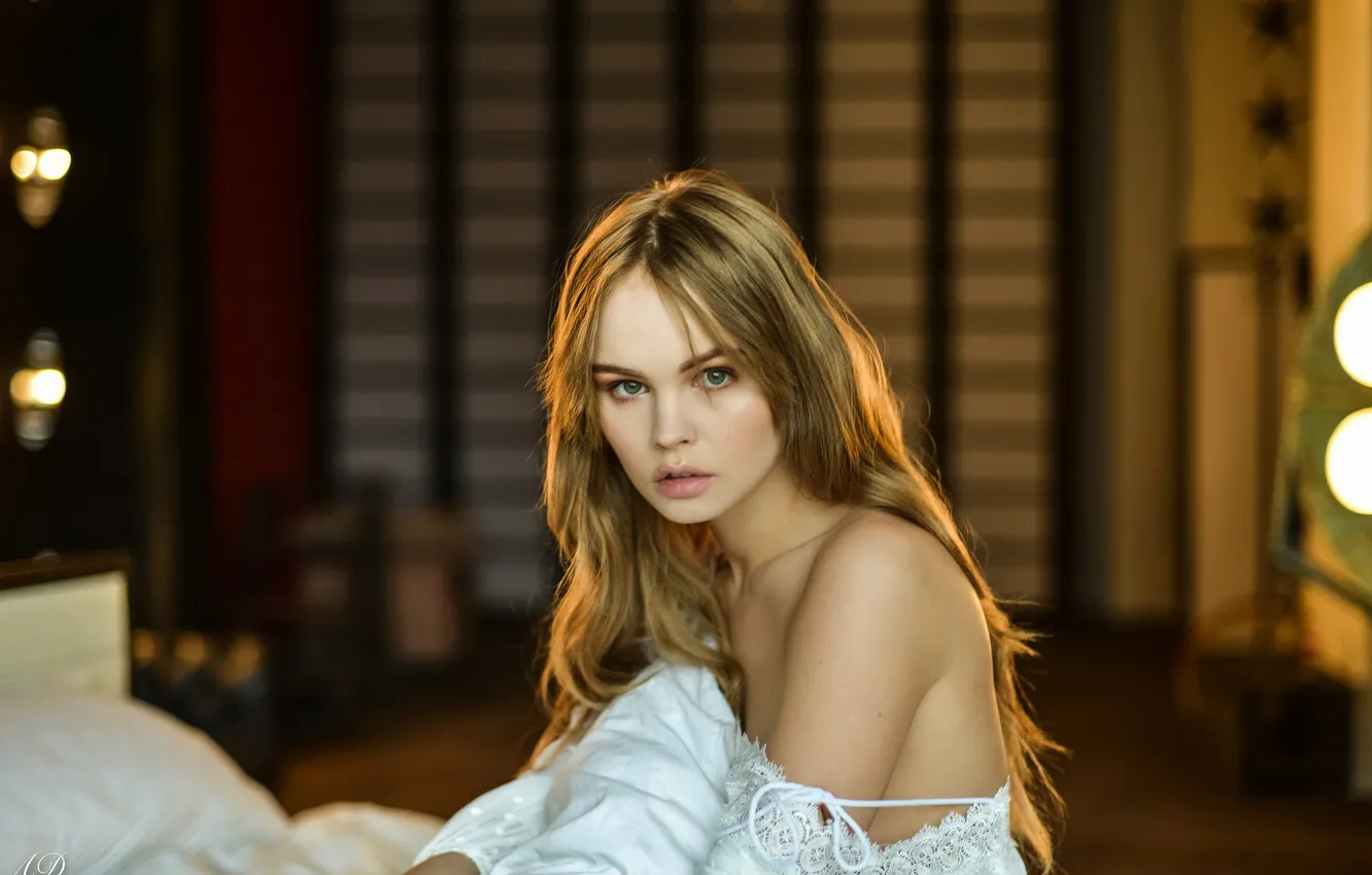 Photo wallpaper girl, woman, beautiful, model, interior, cute, Anastasia Shcheglova