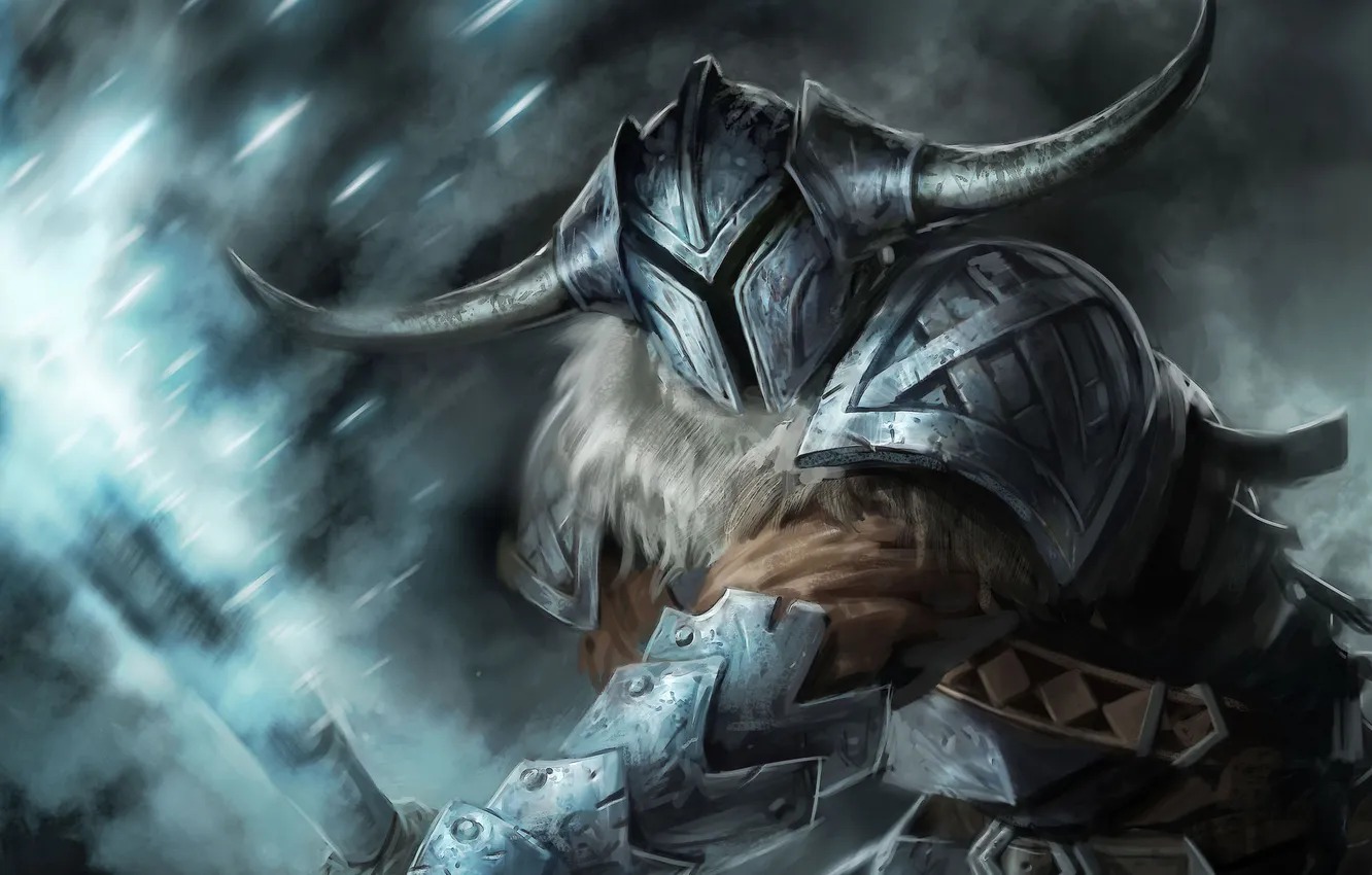 Photo wallpaper sword, armor, warrior, the Lord of the rings, horns, helmet, lord of the rings, Guardians …