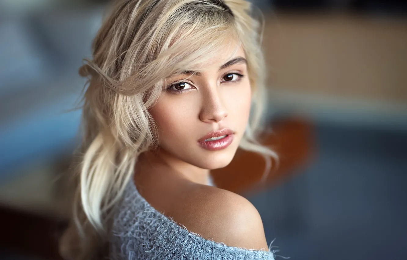 Photo wallpaper look, girl, portrait, Lods Franck, Leana