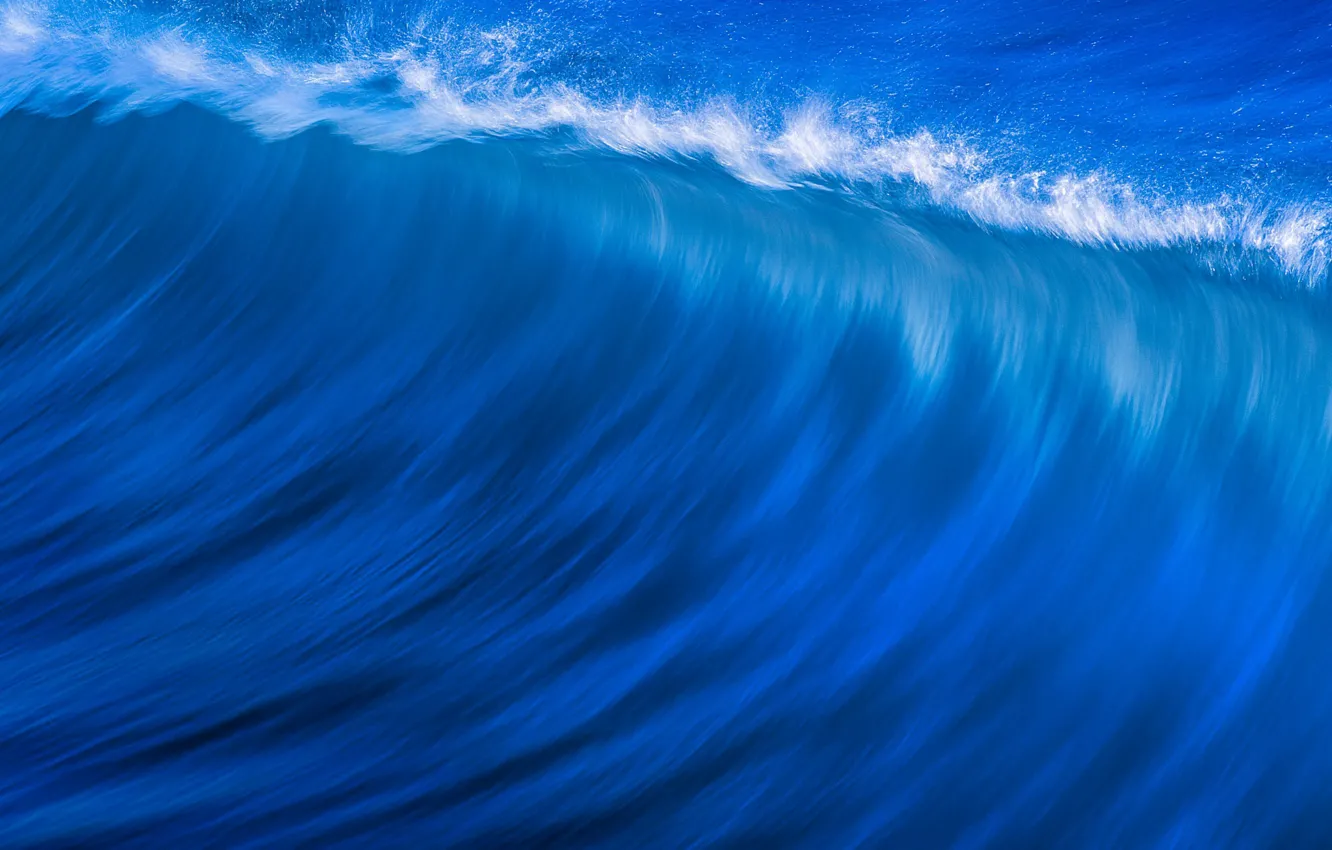 Photo wallpaper sea, the ocean, wave, blue background