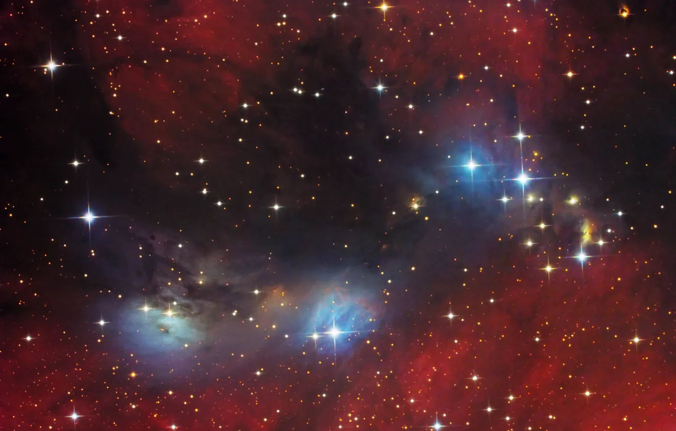 Photo wallpaper space, nebula, Swan, nebula, vdB 132, NGC 6914