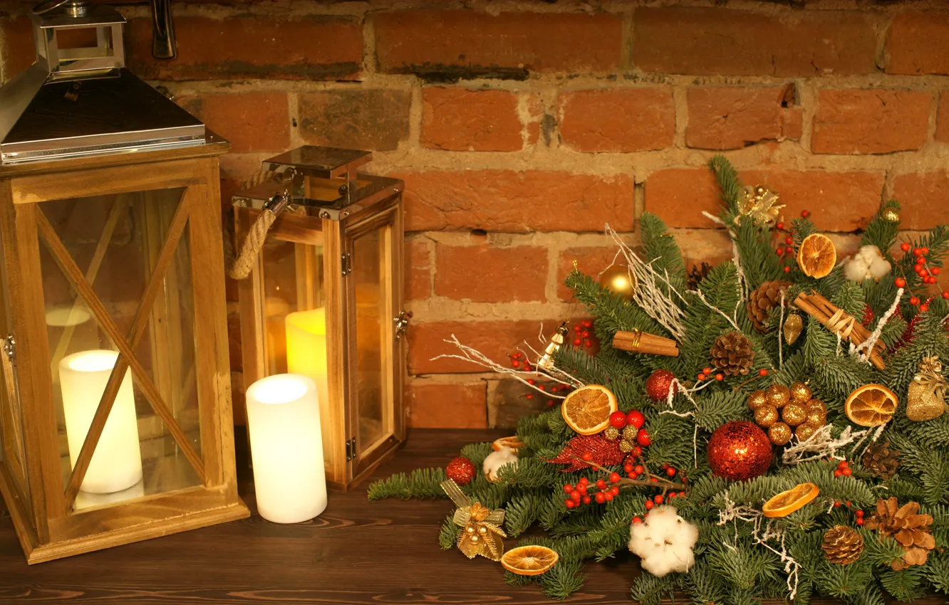 Photo wallpaper holiday, toy, new year, spruce, flashlight, decor