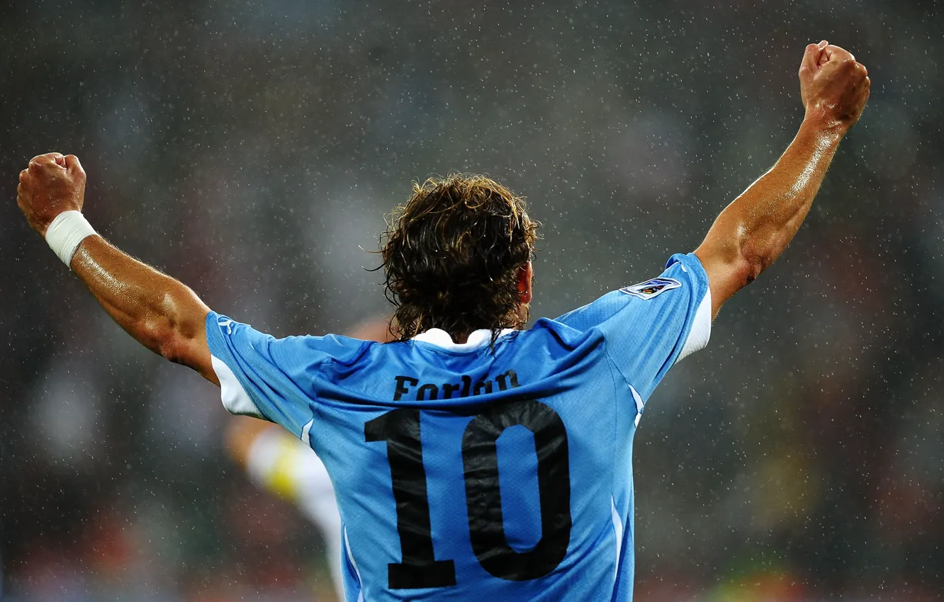 Photo wallpaper football, world Cup 2010, diego forlan, Diego Forlan, Uruguay