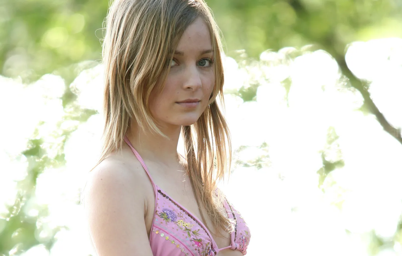 Photo wallpaper girl, sexy, cleavage, long hair, boobs, beautiful, pretty, breasts