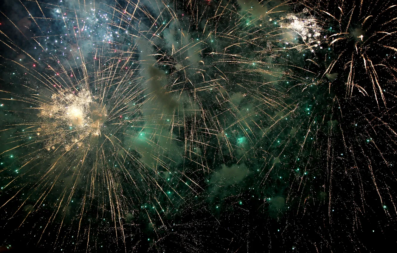 Photo wallpaper night, holiday, salute, fireworks