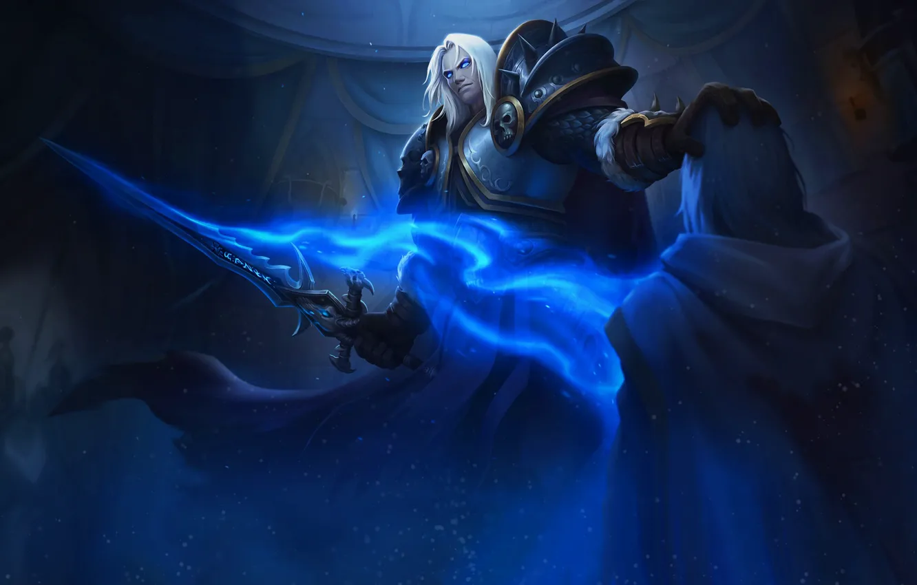 Photo wallpaper Lich King, Blizzard, warcraft, wow, king, paladin, arthas, Frostmourne