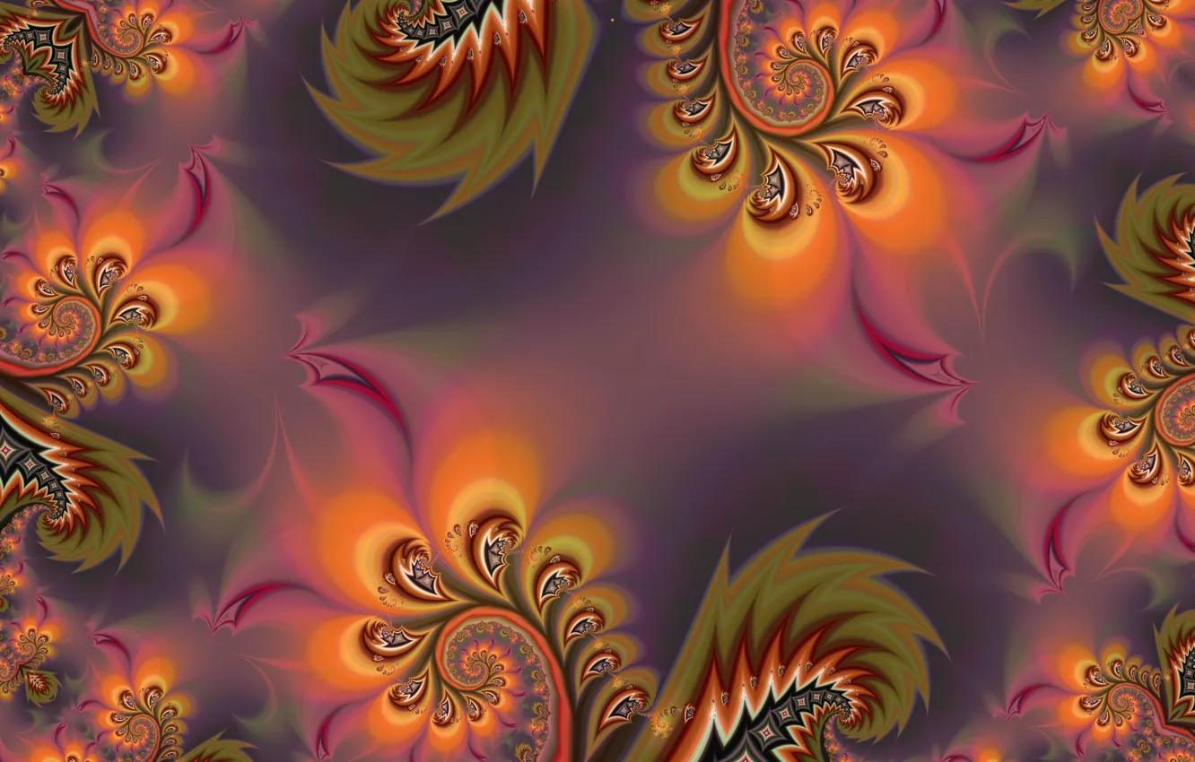 Photo wallpaper abstraction, pattern, fractal, ornament, abstract background