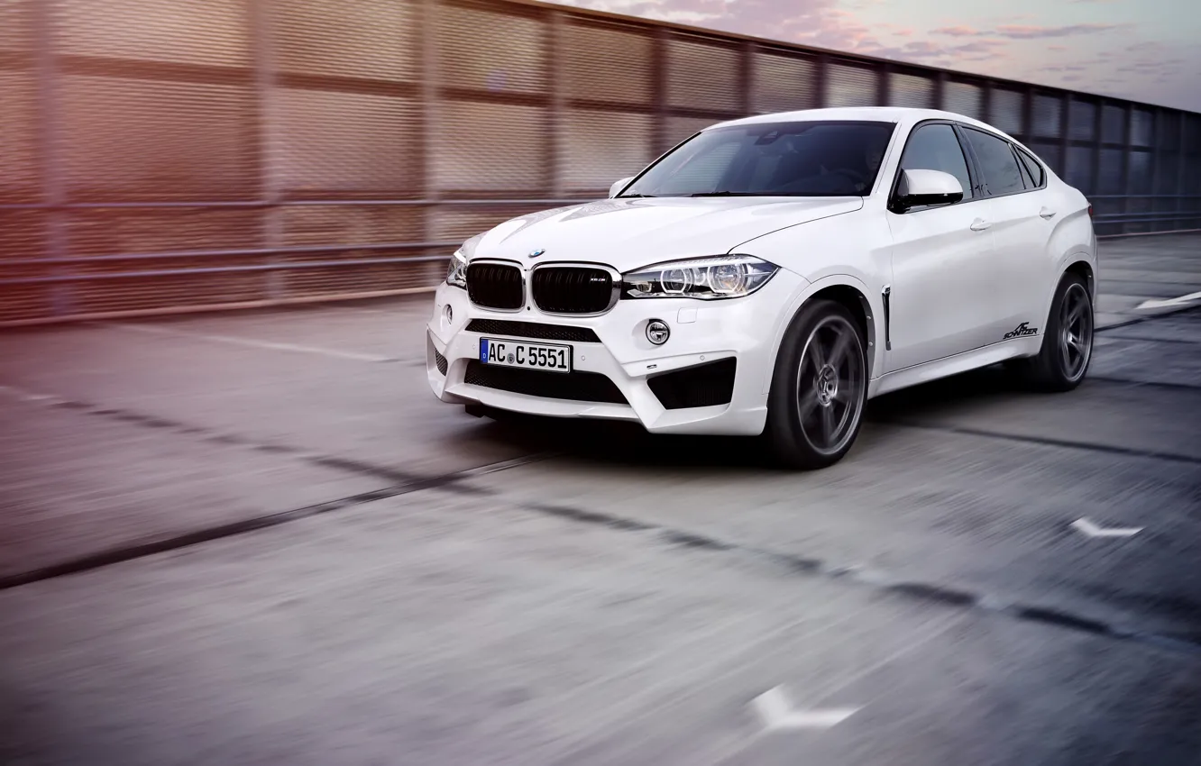 Photo wallpaper White, BMW, Tuning, AC Schnitzer, X6 M