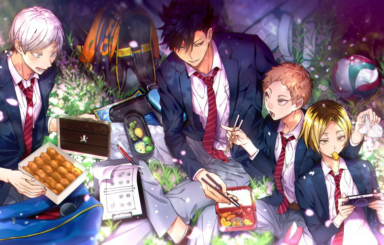 Photo wallpaper anime, art, guy, volleyball, haikyuu!!