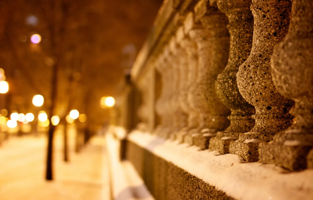 Photo wallpaper the city, street, the fence