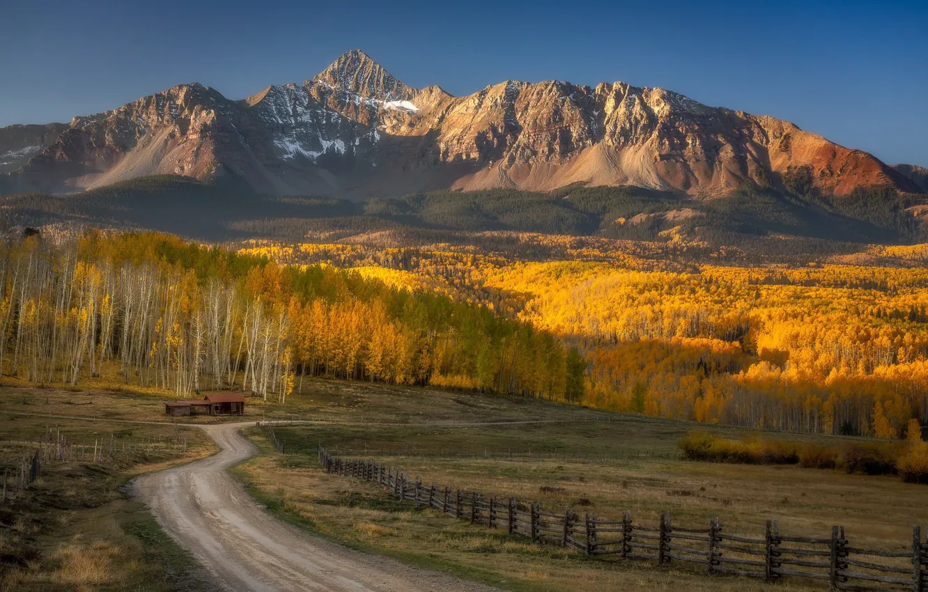 Photo wallpaper autumn, Colorado, ranch, fall colors