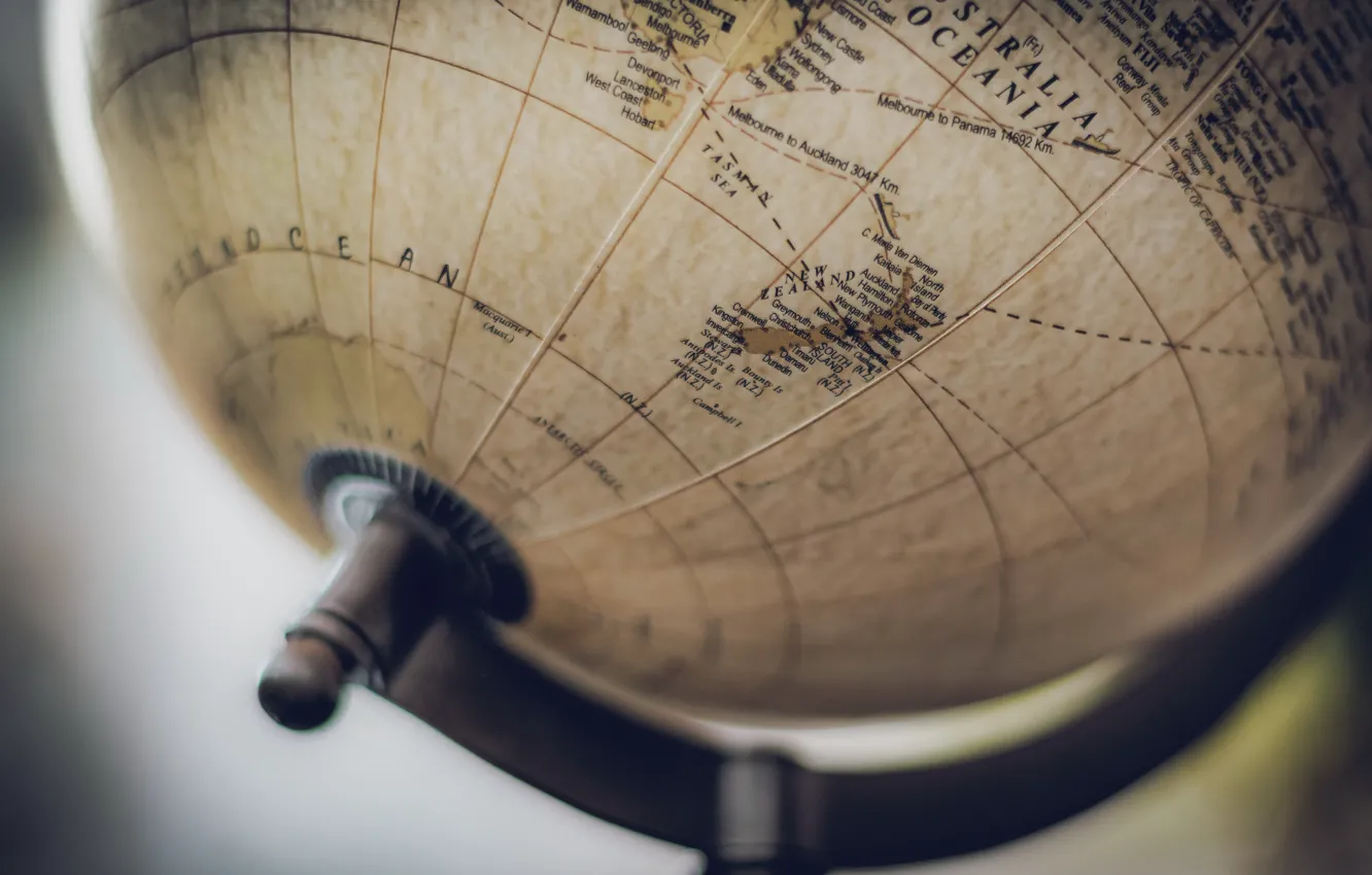 Photo wallpaper balls, globe, the earth is flat