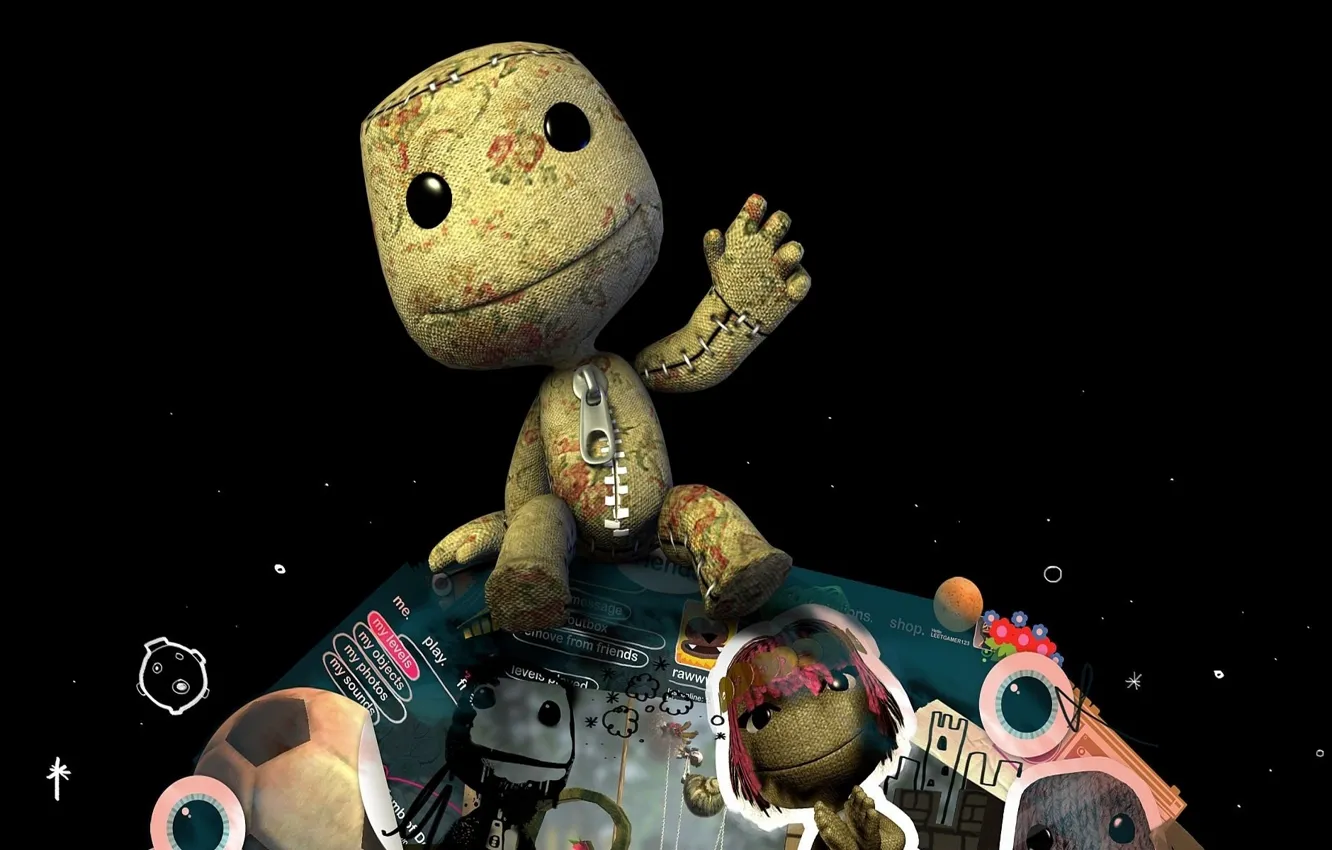 Photo wallpaper the game, planet, large, game, Little Big Planet, little, computer games, sackboy
