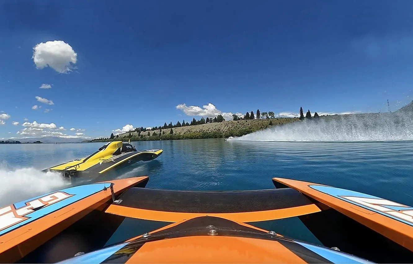 Photo wallpaper race, boat, speed