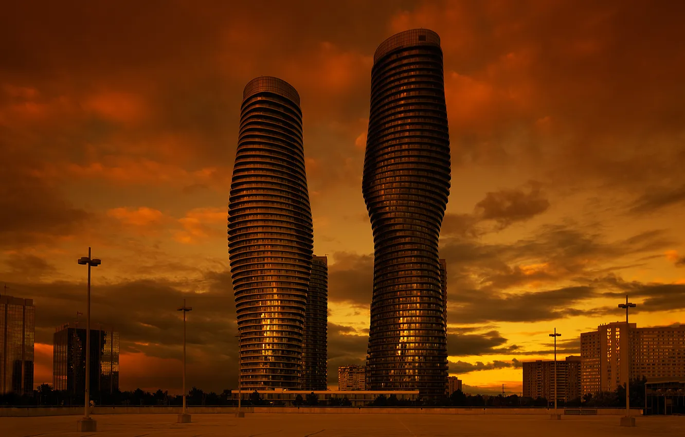 Photo wallpaper the city, Canada, Ontario, MISSISSAUGA, Absolute World Towers