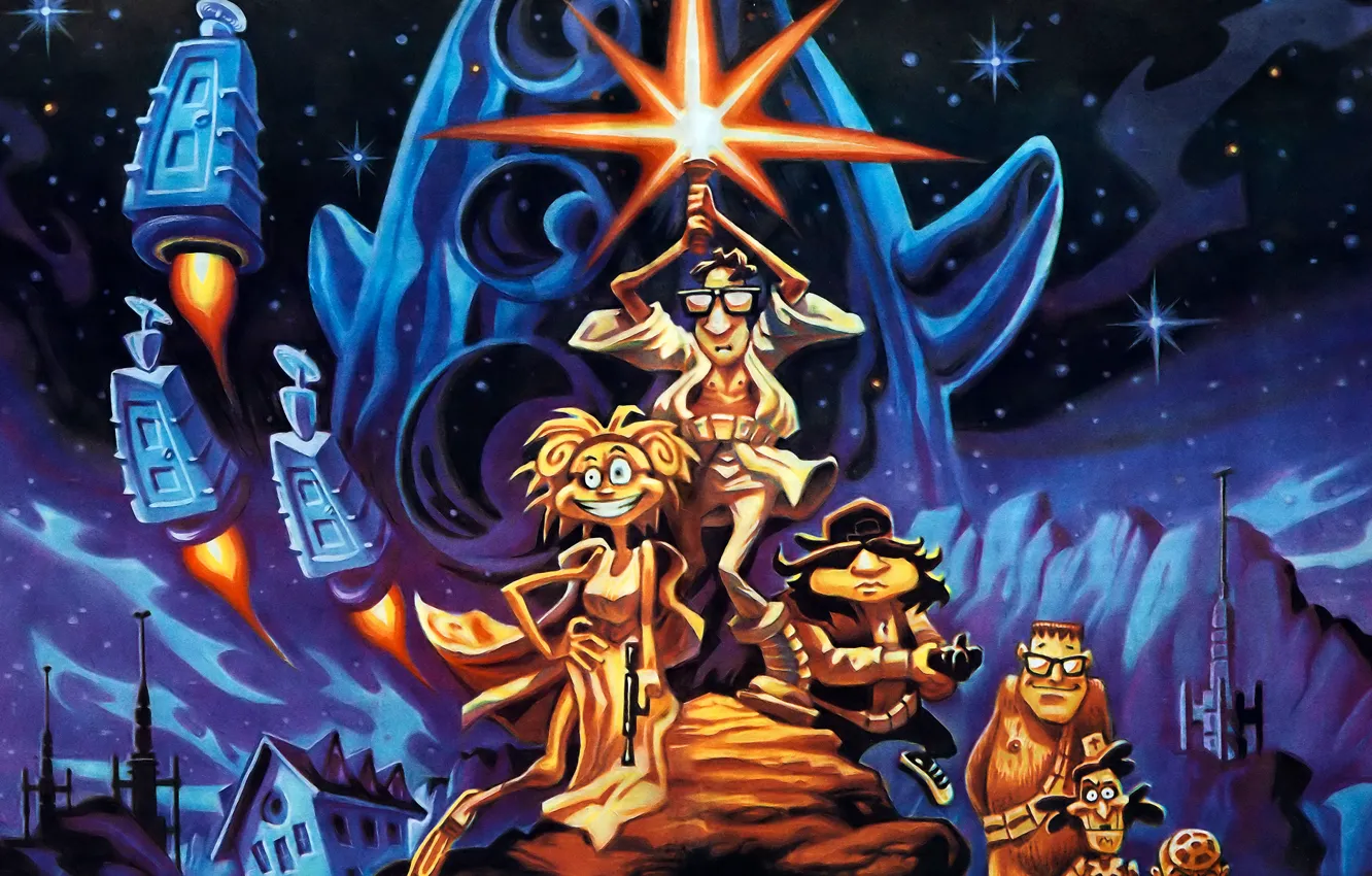 Photo wallpaper Star Wars, parody, Day of the Tentacle, Lucasarts