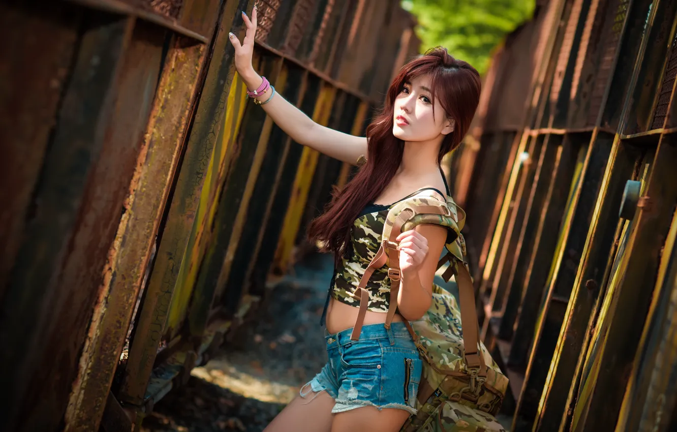 Photo wallpaper summer, girl, Asian