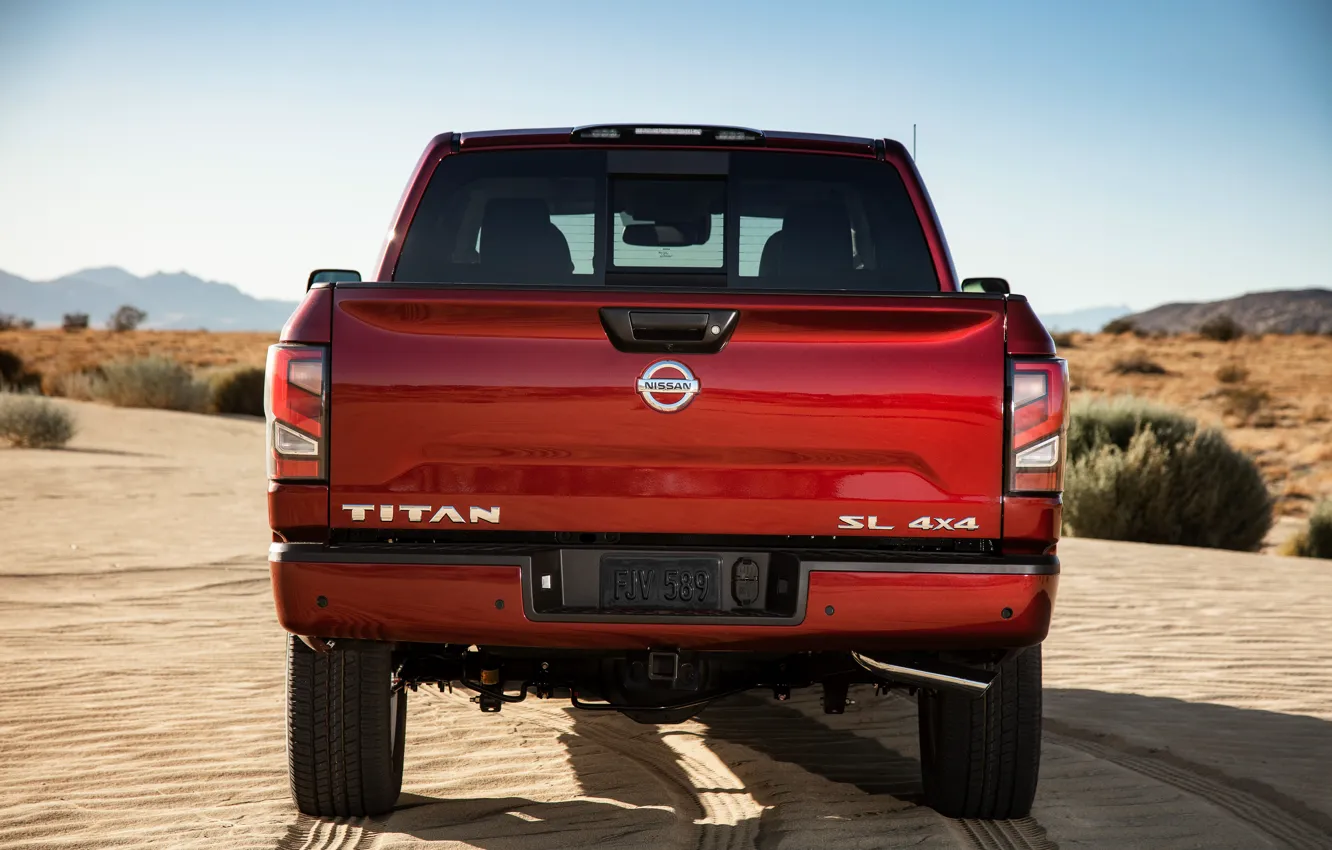 Photo wallpaper Nissan, pickup, 4x4, feed, Titan, 2020, V8, Titan SL