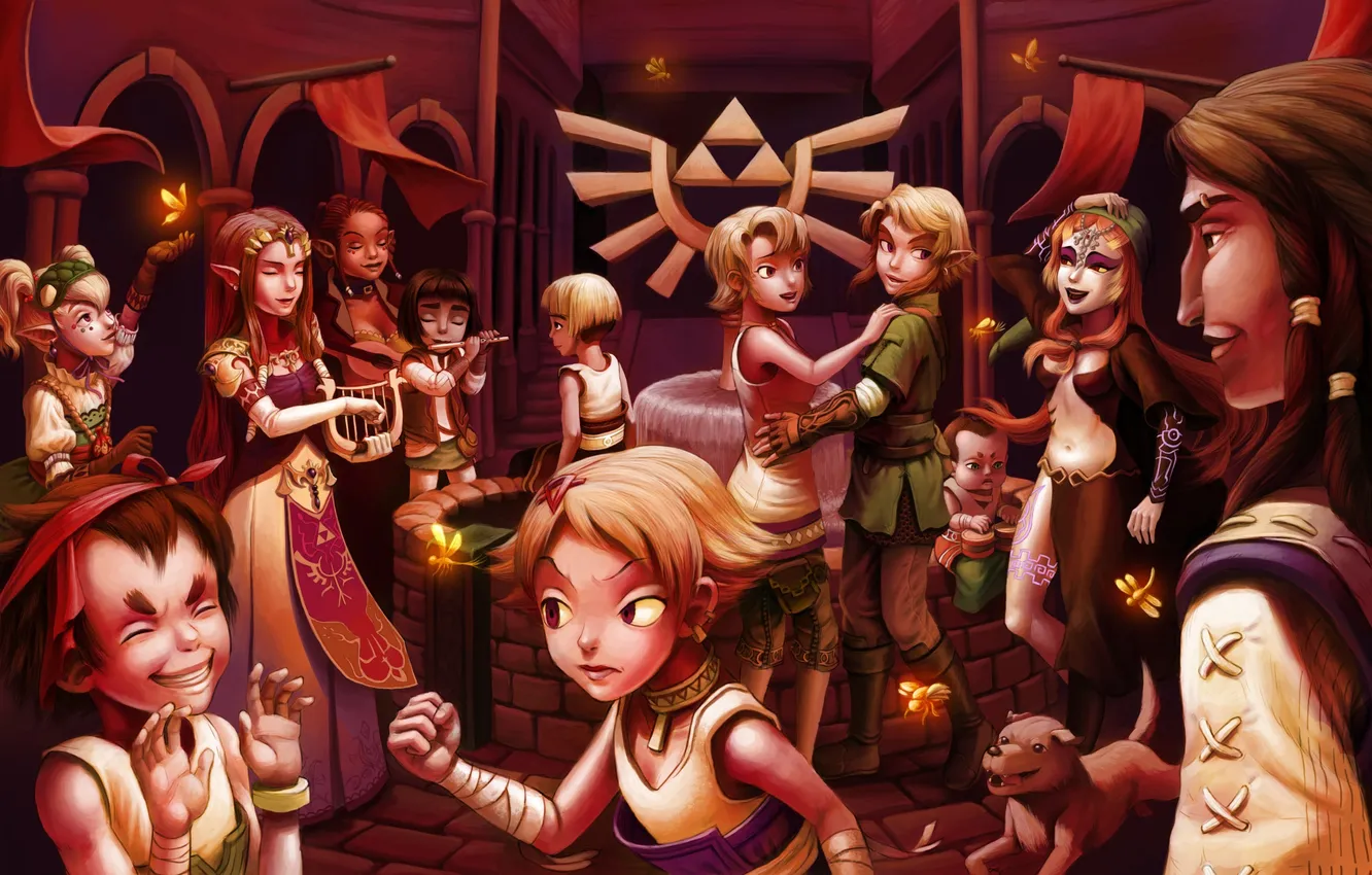 Photo wallpaper music, dance, feast, festival, The Legend of Zelda, Link, Wassup, whoopee