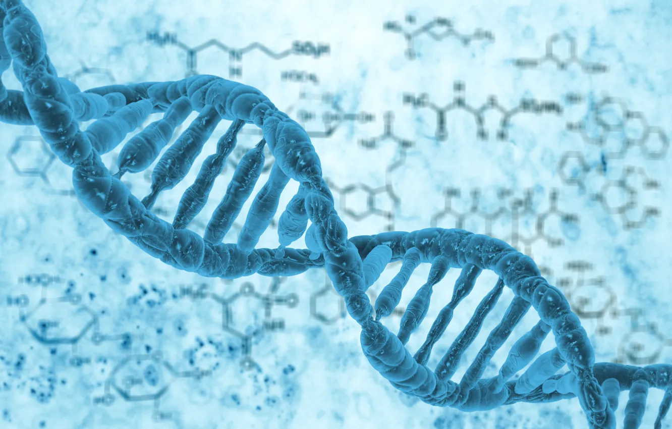 Photo wallpaper DNA, blue, Biology