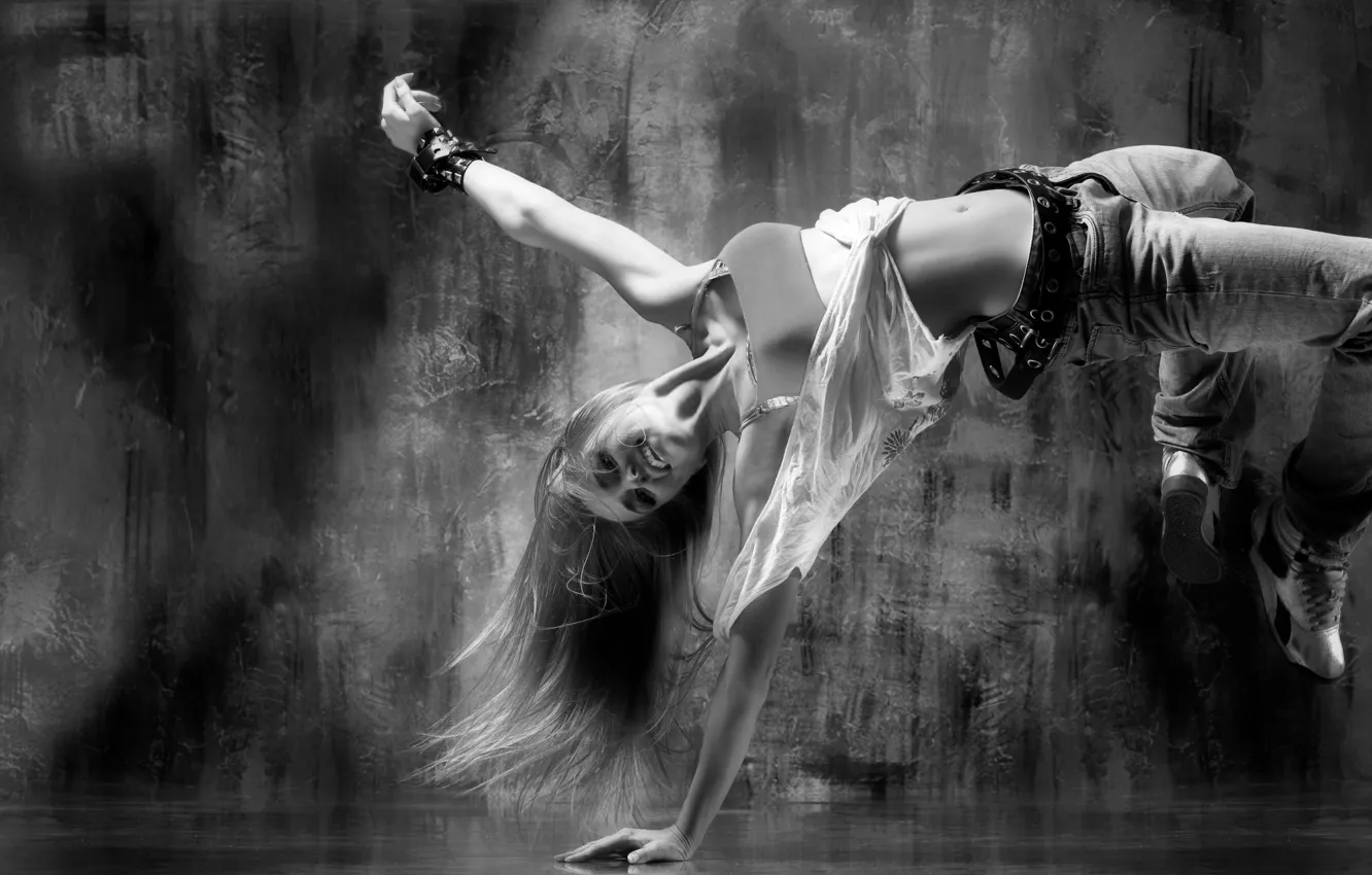 Photo wallpaper dance, hip hop, break dance, breakdance, B-girl