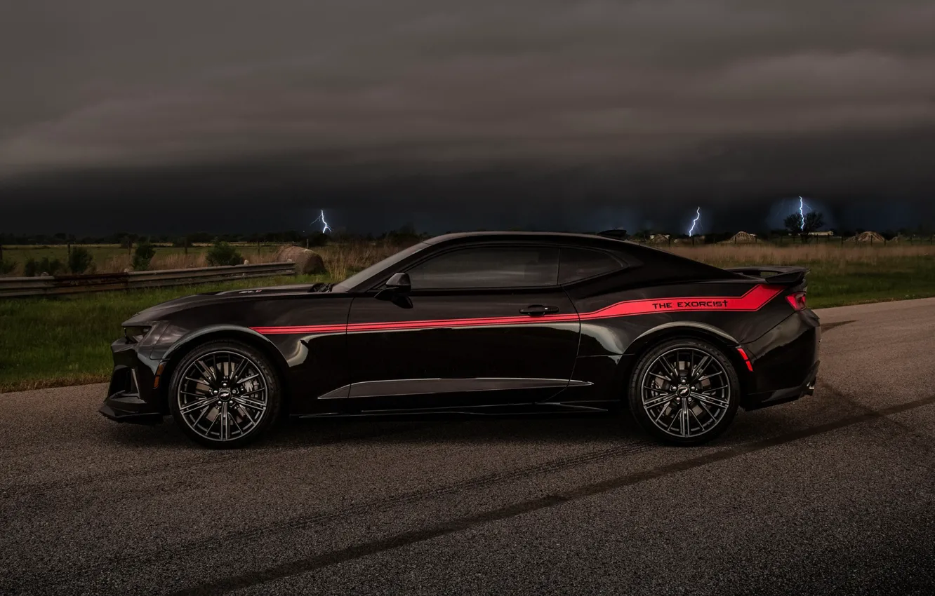 Photo wallpaper Chevrolet, Camaro, Hennessey, side view, Hennessey Chevrolet Camaro ZL1 The Exorcist