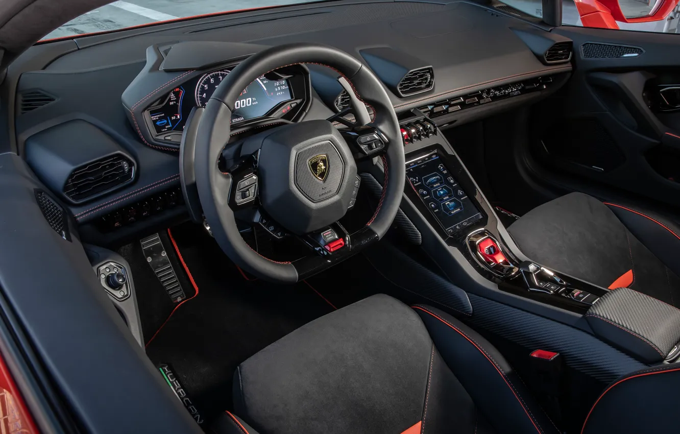 Photo wallpaper Lamborghini, supercar, salon, Evo, Huracan, 2019, Lamborghini Huracan Evo