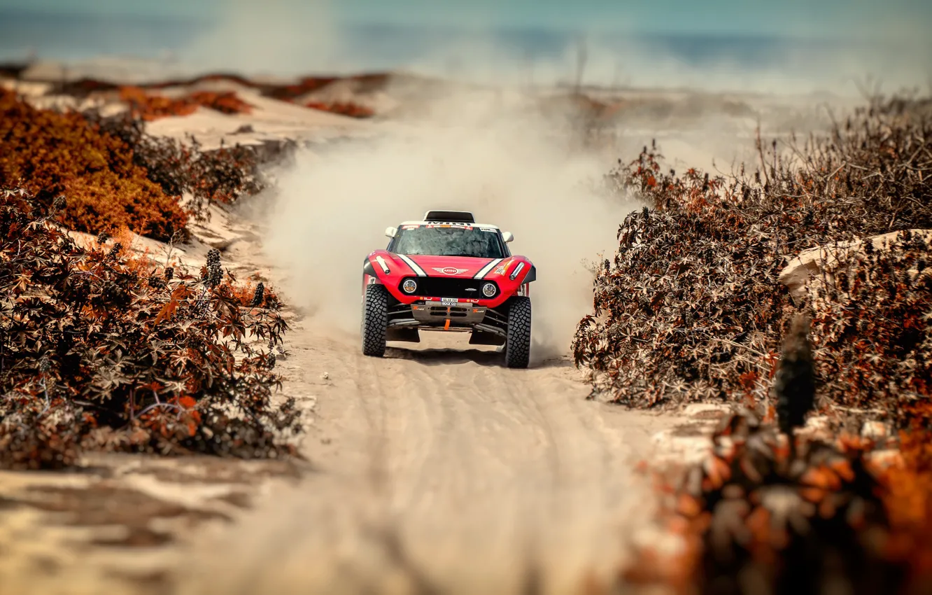 Photo wallpaper Sand, Auto, Mini, Sport, Machine, Speed, Car, Rally